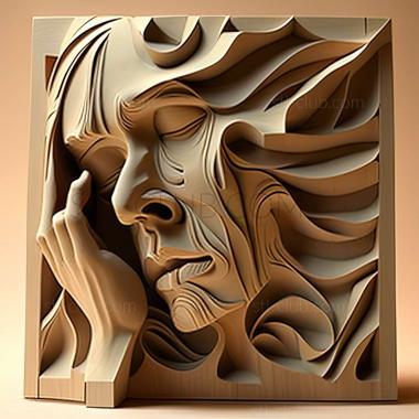 3D мадэль Джуди Баттерсон, американская художница. (STL)